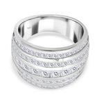 Lustro Stella Weißer Zirkonia Ring 925 Silber rhodiniert (Größe 17.00)