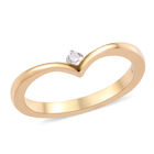 Diamant-Ring, 925 Silber vergoldet  ca. 0,05 ct image number 3