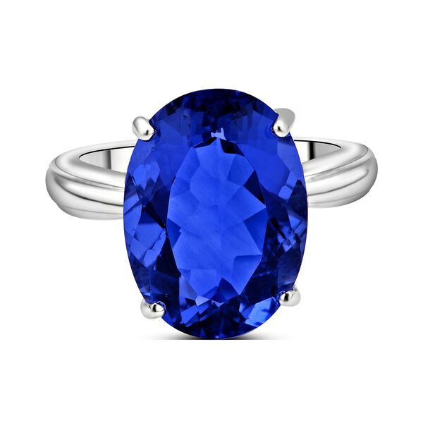 Farbwechsel Fluorit-Ring, 925 Silber rhodiniert  ca. 14,55 ct image number 0