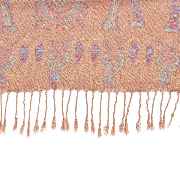 Schal mit Elefantenmuster, Beige image number 3