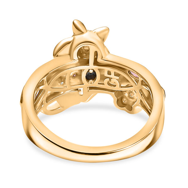 GP Trionfo Kollektion - AA Multi-Turmalin und Kanchanaburi blauer Saphir Ring - 0,69 ct. image number 7