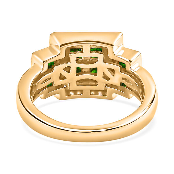 Nat&uuml;rlicher Chromdiopsid und Zirkon-Ring - 1,90 ct. image number 5