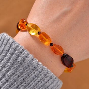 Flexibles, nat&uuml;rliches baltisches Bernstein Armband