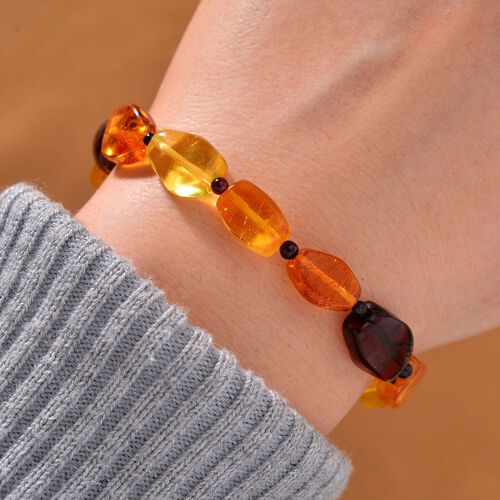Flexibles, natürliches baltisches Bernstein Armband image number 1