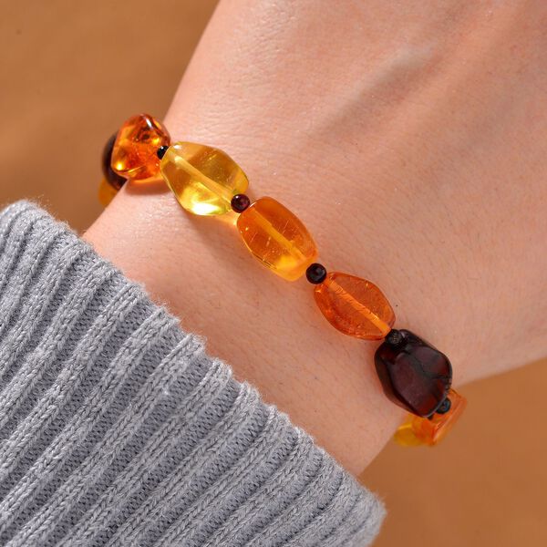 Flexibles, nat&uuml;rliches baltisches Bernstein Armband image number 1