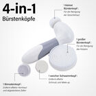 4 in 1 Gesichts Reinigungsbürste, 4xAA Batterien (nicht inkl.), Weiß und Grau image number 2
