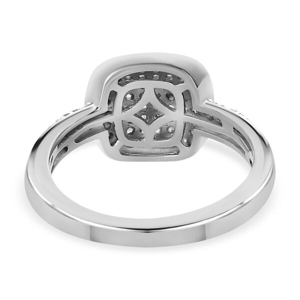Weißer Diamant Ring, 925 Silber platiniert (Größe 19.00) ca. 0.50 ct image number 5