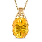 D'Joy Sphaleros Quarz, Moissanit Schmuckset ca. 45 cm 925 Silber 750 Gelbgold Vermeil ca. 19,44 ct.