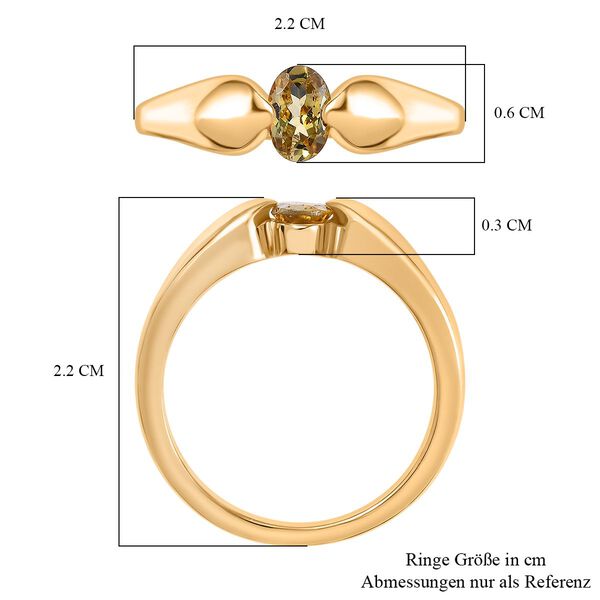 AA Nat&uuml;rlicher goldener Tansanit Ring - 0,42 ct. image number 6