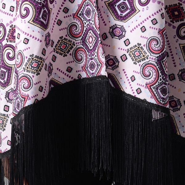 Kimono mit Quasten, Einheitsgr&ouml;&szlig;e Lila image number 4