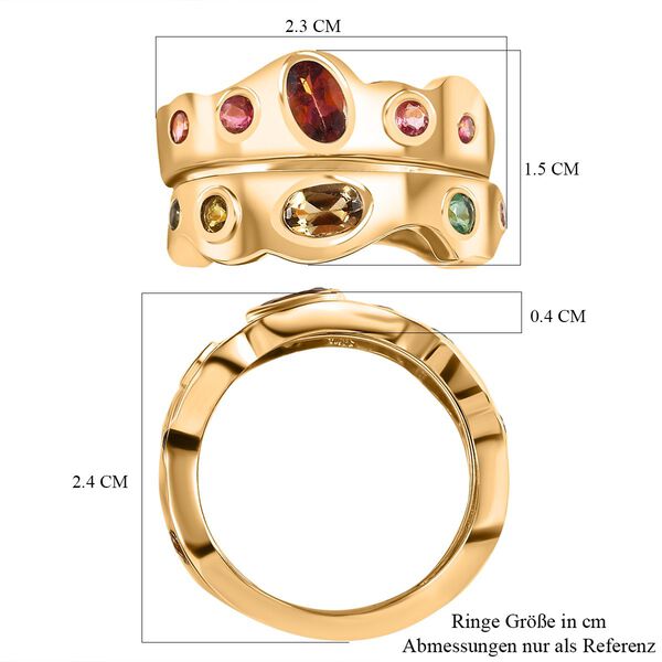 Mehrfarbiger Turmalin-Doppelring - 1,04 ct. image number 7