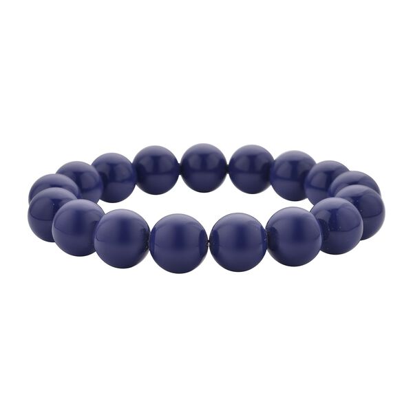 2er-Set, Tansanitfarbenes Muschelkernperlen-Armband und Ohrringe - 380 ct. image number 4