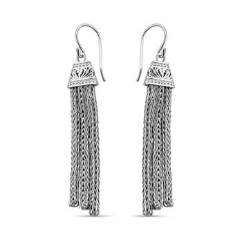 Royal Bali Kollektion - 925 Silber, Tulang Naga Ohrringe ca. 10,60g