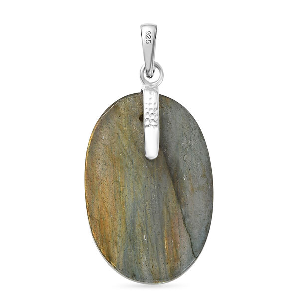 Feuer Labradorit Anh&auml;nger 925 Silber ca. 35,12 ct. image number 5