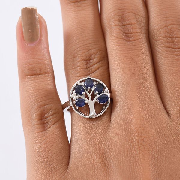 D'Joy Masoala Saphir (Fissure gefüllt) Ring 925 Silber rhodiniert (Größe 17.00) ca. 1,20 ct image number 3