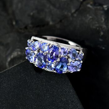 Tansanit und Zirkon Ring - 2,58 ct.