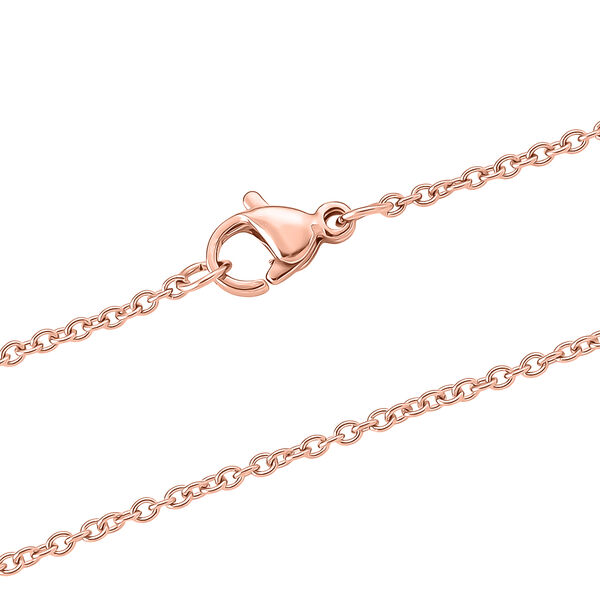 Wei&szlig;er Zirkonia Schmuckset ca. 50 cm Nickelfreies Messing Ros&eacute;vergoldet und Edelstahl Ion Ros&eacute; Beschichtung 2.24 ct image number 5