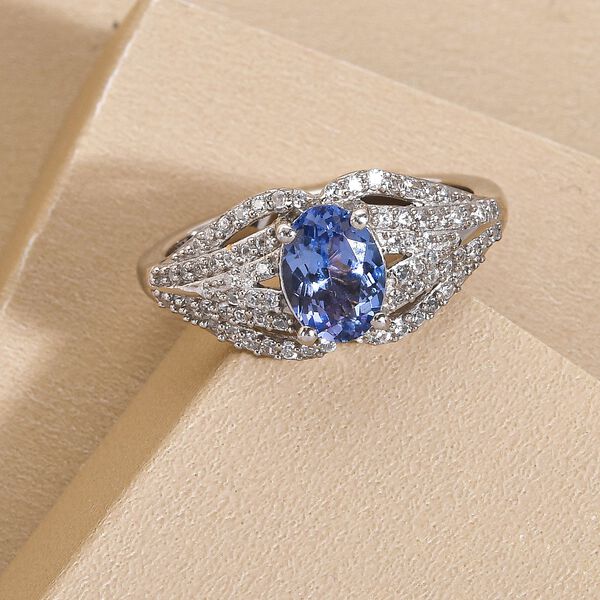 Tansanit und Zirkon-Ring - 1,47 ct. image number 2