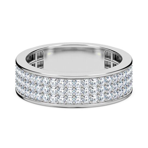 LUXURIANT DIAMOND - Lab Grown Diamant SI-GH SGL zertifiziert Ring, 925 Silber rhodiniert (Größe 17.00) ca. 1,00 ct image number 0