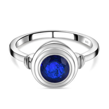 AA tansanischer, blauer Spinell-Ring, 925 Silber platiniert  ca. 1,66 ct
