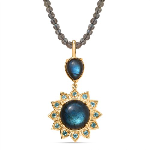AAA Labradorit Anhänger mit 50cm Kette - 35 ct. image number 0