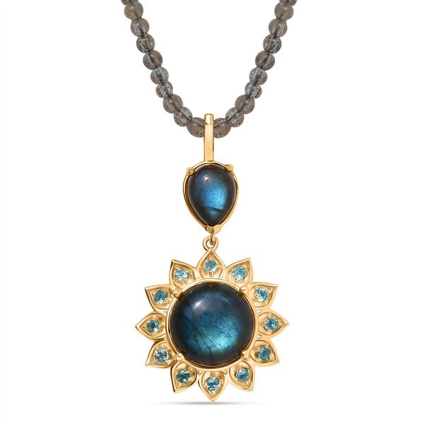 AAA Labradorit Anhänger mit 50cm Kette - 35 ct. image number 0