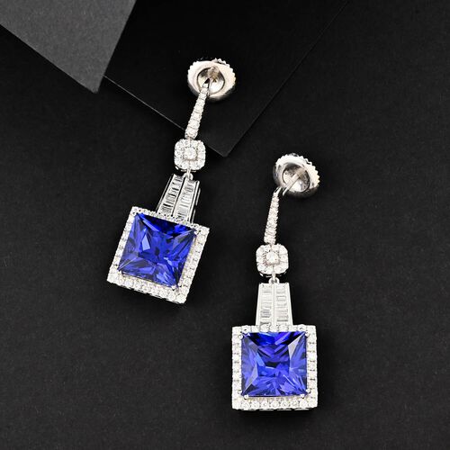 Chairman's Vault Collection - zertifiziert und geprüft RHAPSODY AAAA Tansanit und VS-EF Diamant Ohrringe in 950 Platin - 24,04 ct. image number 1