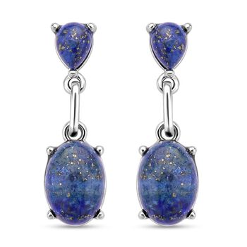 Lapislazuli Ohrringe, silberfarben ca. 25.00 ct