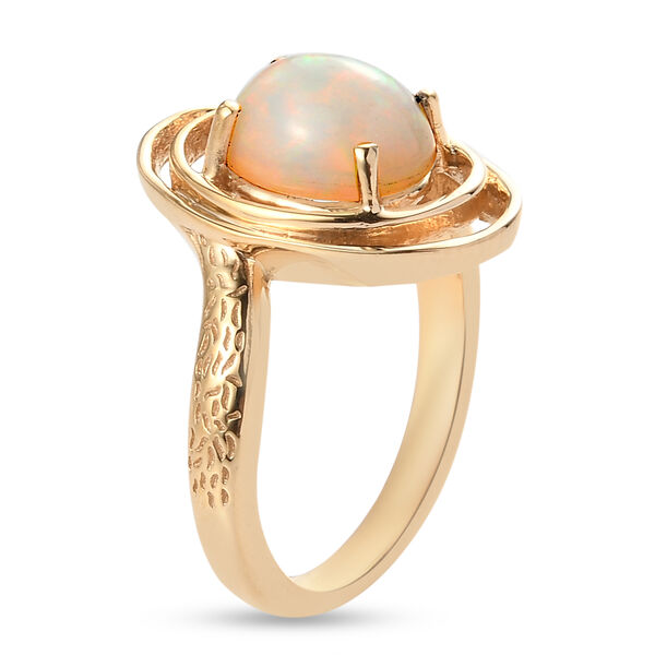Natürlicher Äthiopischer Opal Ring 925 Silber vergoldet  ca. 1,28 ct image number 5