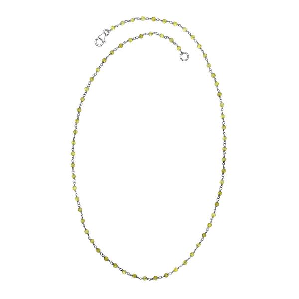 Peridot Halskette ca. 50 cm 925 Silber rhodiniert ca. 20.00 ct image number 4