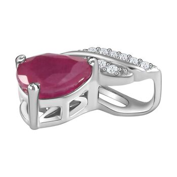 Afrikanischer Rubin und Zirkon-Anh&auml;nger - 1,15 ct.