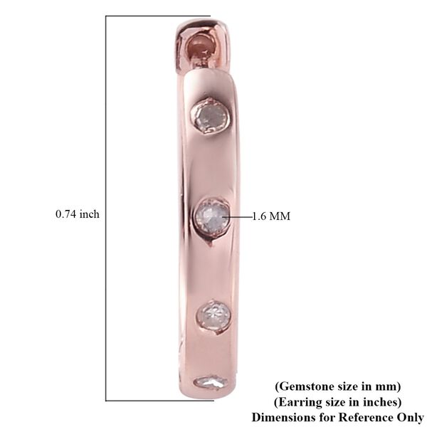 Diamant-Creolen in Silber image number 5