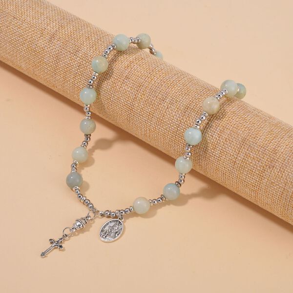 Mehrfarbige Amazonit-Halskette, 45+5 cm - 180 ct. image number 2