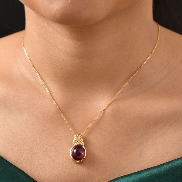 AAA afrikanischer Rubin Anh&auml;nger mit 50cm Kette - 13 ct. image number 3