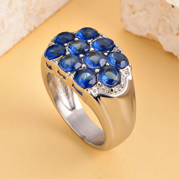 Lila Zirkonia Ring, 316L Edelstahl (Größe 16.00) ca. 2.00 ct image number 2