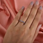 AA Tansanit Band Ring 925 Silber Gelbgold Vermeil image number 2