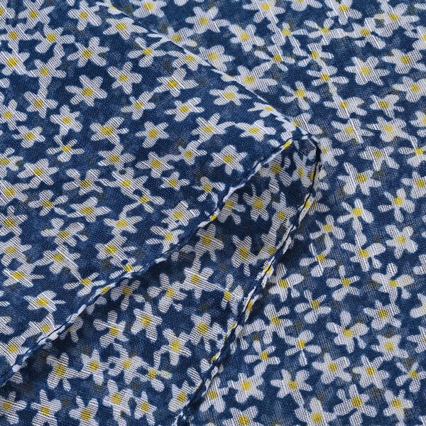 Patchwork Schal mit Blumenmuster, Dreifarbig image number 4