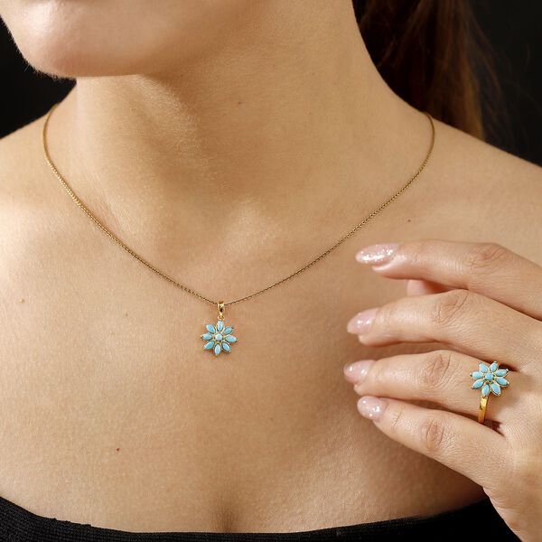 Sleeping Beauty Türkis Schmuckset - 1,52 ct. image number 3