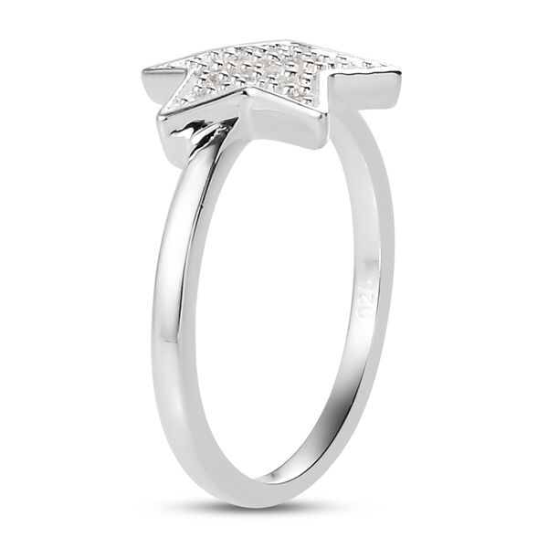 Wei&szlig;er Simulierter Diamant Stern Ring 925 Silber  ca. 0,31 ct image number 5
