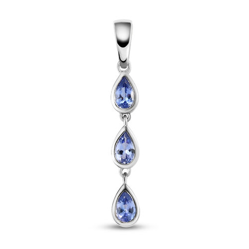 AA Tansanit Trilogie Anhänger in Silber, 0,64 ct. image number 0