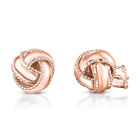 Liebesknoten Ohrringe, 925 Silber ros&eacute;vergoldet
