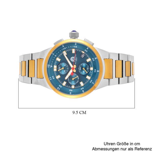 WILLIAM HUNT- Uhr mit japanischem Uhrwerk und Kettenamband, Weiß image number 7