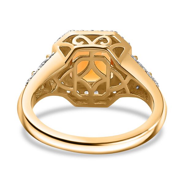 AA Salamanca Feueropal Ring, 925 Silber 750 Gelbgold Vermeil (Größe 20.00) ca. 1.82 ct image number 6