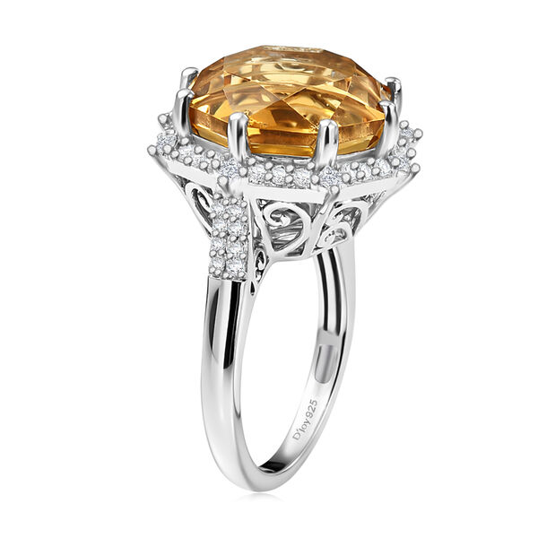 D'Joy Citrin und Moissanit Ring und Anh&auml;nger mit 50cm Kette image number 12