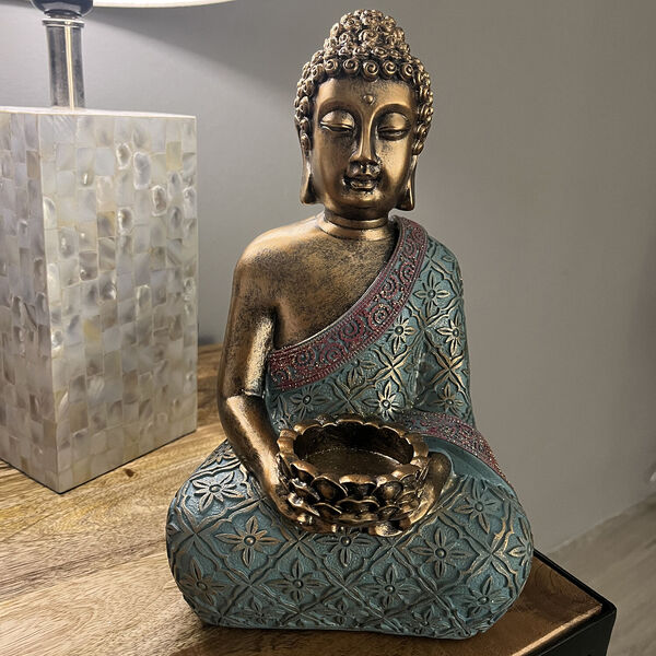 Buddha Harz Dekoartikel, 15,5x13x25,5cm image number 2