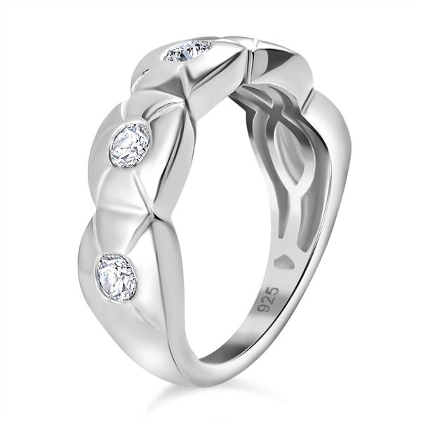 LUSTRO STELLA - Wei&szlig;er Zirkonia Ring 925 Silber rhodiniert (Gr&ouml;&szlig;e 19.00) image number 4