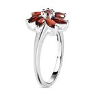 Roter Granat Ring 925 Silber (Größe 16.00) ca. 1,38 ct image number 4