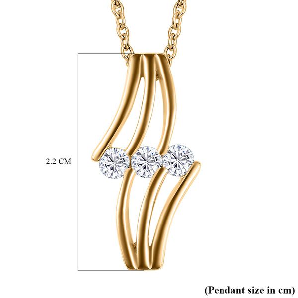 EF Moissanit Anhänger mit 20cm Kette - 0,69 ct. image number 5