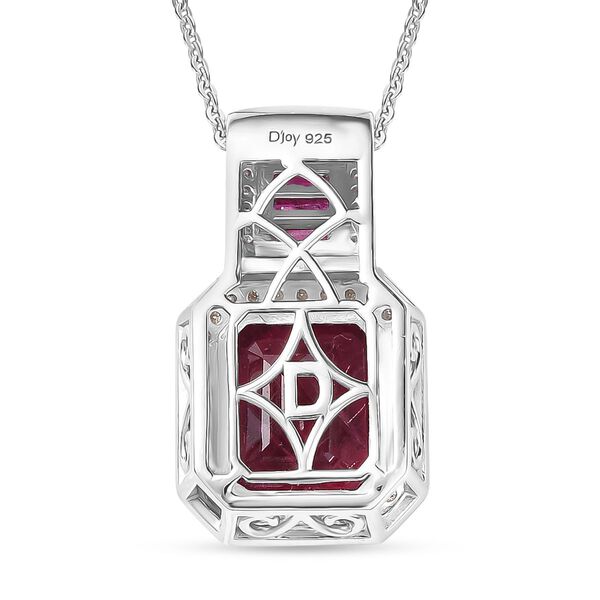 D'Joy AA Afrikanischer Rubin und Moissanit Anh&auml;nger mit 50cm Kette - 10,08 ct. image number 5