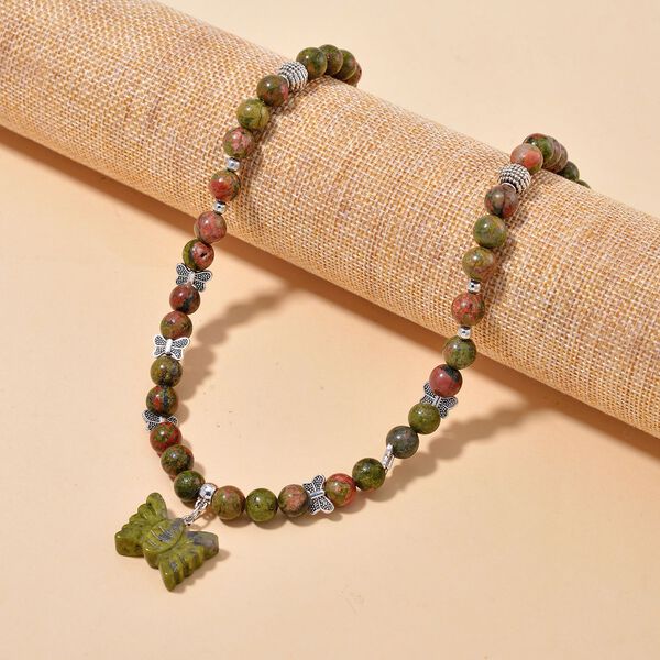 Unakite Halskette, 45 cm - 235 ct. image number 2